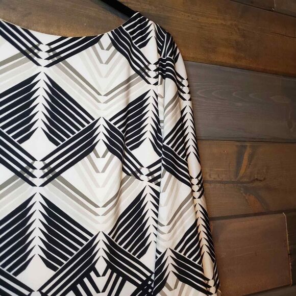 Eliza J Geometric Print 3/4 Sleeve Shift Dress Size 8 Multicolor - Picture 7 of 14